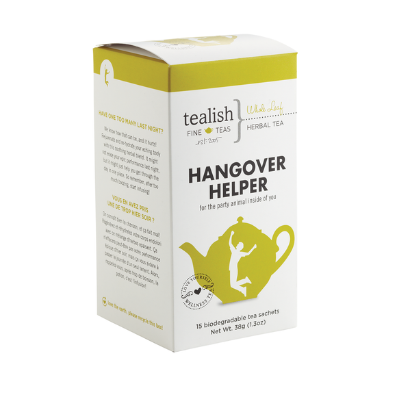 Tealish Hangover Helper Tea Box, 15 sachets/38g/1.3oz