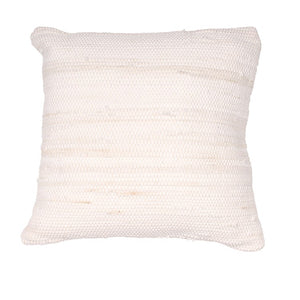 Solid Chindi Cushion Cover, 18x18, Bone