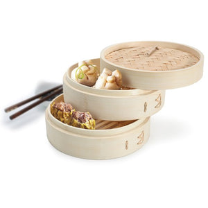 Two-Tier Bamboo Steamer, 8"