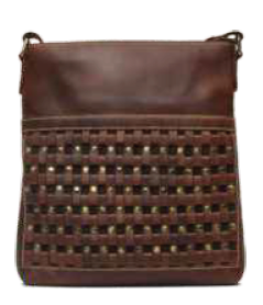 Rugged Earth Midsize Woven Leather Purse, Style 199040