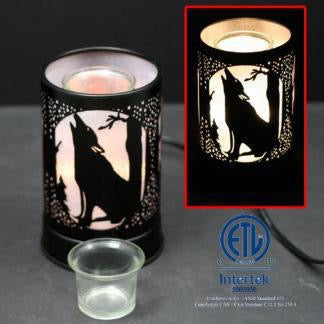 Touch Sensor Lamp, Black Style Wolf w/Wax Container