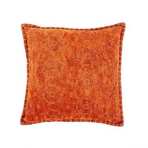 Jacquard Velvet Cushion, Rust, 20x20"
