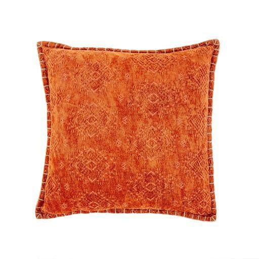 Jacquard Velvet Cushion, Rust, 20x20