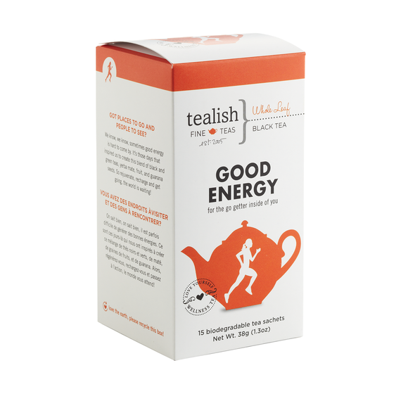 Tealish Good Energy Tea Box, 15 sachets/38g/1.3oz