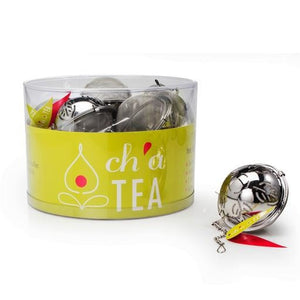 CH'A Tea Ball, 2.5" S/S w/Mesh Leaf Design