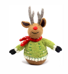 Hamro Felt Doll, Rudolph With Sweater