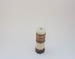 2x6" Lavender Beeswax Candle