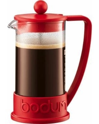 Brazil French Press Coffee Maker, 3 Cup Red