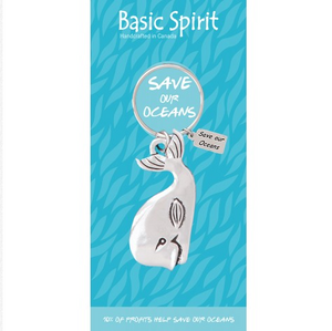 Basic Spirit 'Global Giving' Key Chain, Willy the Whale (Save Our Oceans)