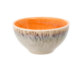 Indaba Calico Mini Bowl, Coral 3.5"