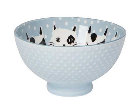Now Designs Stamped Footed Porcelain Bowl, 4