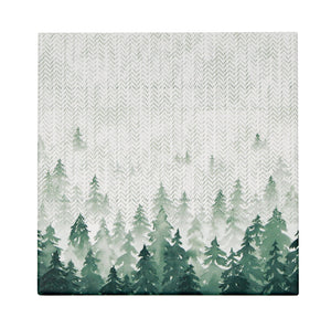 Boreal Forest Printed Ceramic Trivet, 8x8"