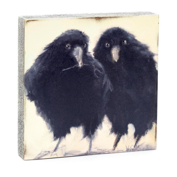 Raven Nesters Art Block,  6.25x6.25x1.25