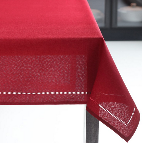 Harman Linen-Look Tablecloth, 60x90 Red