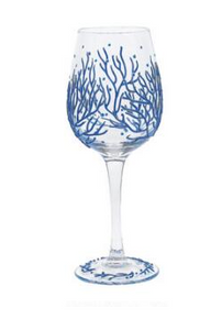 Coral Stem Wine Glass