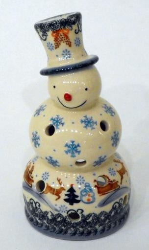 Christmas Snowman, 18cm, Snowflakes & Reindeer