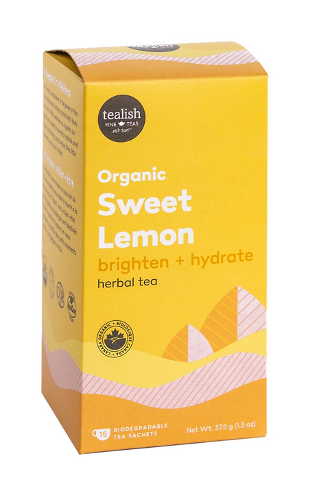 Organic Sweet Lemon Herbal Tea, 15 Tea Sachets