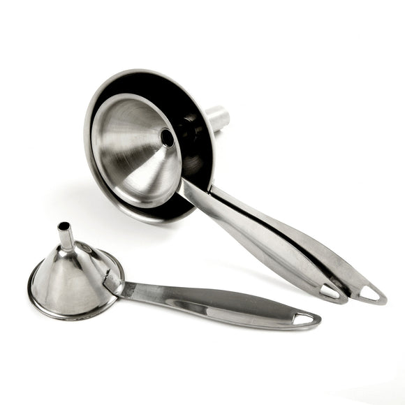 NorPro 3pc Stainless Steel Funnel Set w/Handles