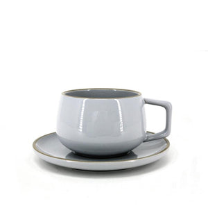 BIA Cup & Saucer, Grey 300ml