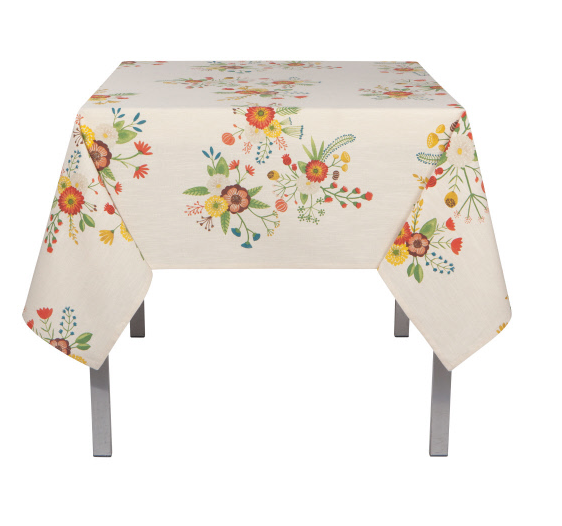 Now Designs Goldenbloom Print Tablecloth, 60x120