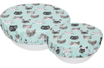 Bowl Cover, Cats Meow Set of 2 Sizes