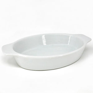 BIA White Porcelain Gratin Dish, 10x6"