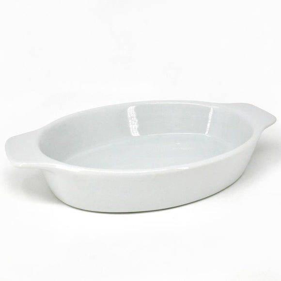 BIA White Porcelain Gratin Dish, 10x6