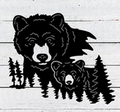 Bear In Trees Metalwork, 18x14"