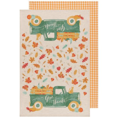 Autumn Harvest Coordinated Dishtowels Set of 2