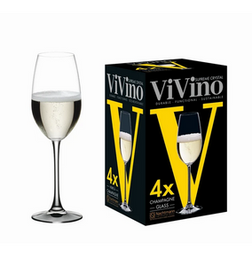 Nachtmann ViVino Champagne Glassware Set, 4pc 8.8oz