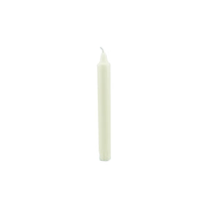 8" Ivory Crown Stearin Taper Candle, Individual