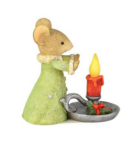 HRTCH Christmas Glow (Mouse w/ Candle) 2.05" H