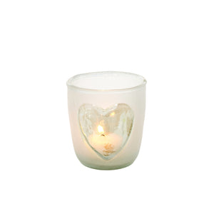 Indaba Frosted Heart Votive, Small