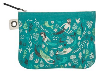 Large Zipper Pouch, Sea Spell