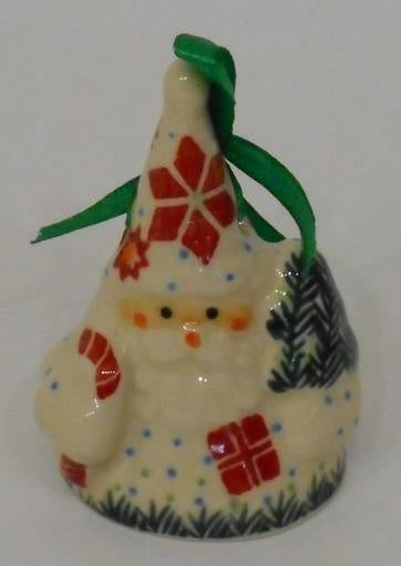Christmas Santa Ornament, 7cm, Holly & Reindeer