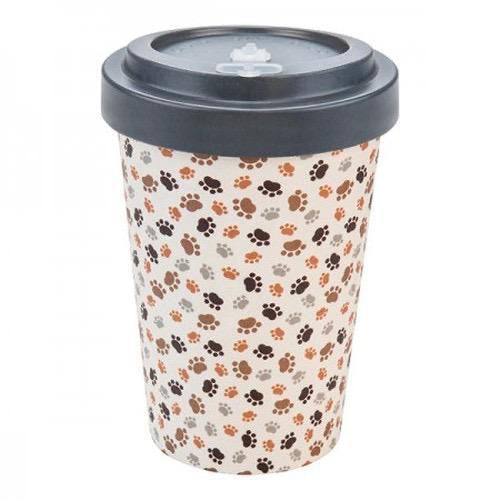 Bamboo Cup 400ml, Grey Paws