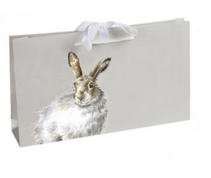 Wrendale Gift Bag, Bright Eyes (Hare) (8x14x3")