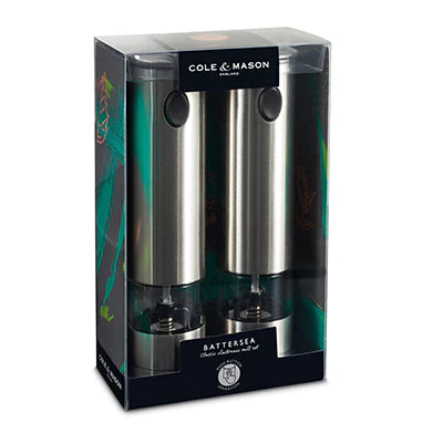 COLE & MASON Battersea Electronic Salt & Pepper Mill Set