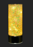 Iridescent LED Cylinder on Silver Base, 10"