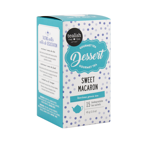 Tealish Sweet Macaron Tea Box, 15 sachets/45g/1.6oz