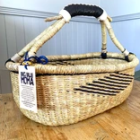 Big Blue Moma Bread Basket, Natural & Wavy