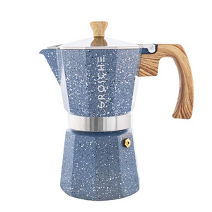 Grosche Milano Stovetop Espresso Maker, Indigo Blue 9 Cup
