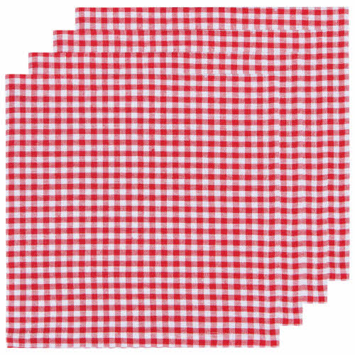 Now Designs Second Spin Napkins 4pc Napkin Set, Red Gingham
