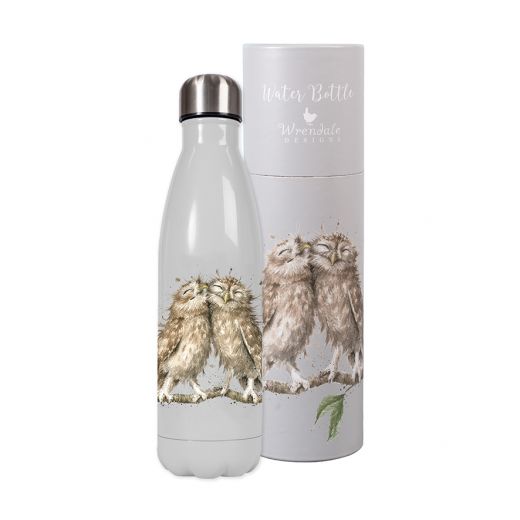 Wrendale Water Bottle, Anniversary Owls (17oz)