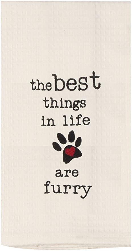 Kay Dee Designs Tea Towel, 'The Best Things In Life Are Furry'