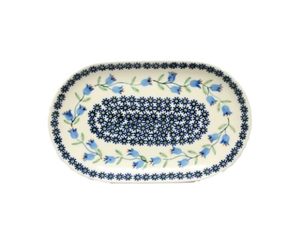 Trailing Lily Small Oval Platter, 23cm/9"
