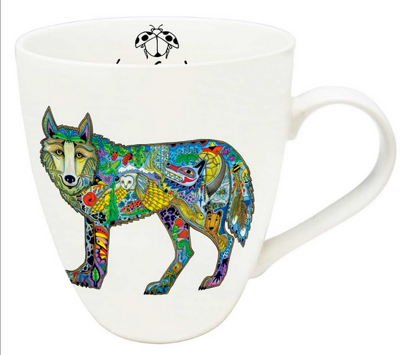 Indigenous Collection Mug, Wolf Standing