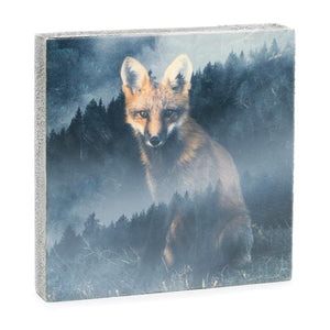 Forest Fox Art Block, 6.25x6.25x1.25"