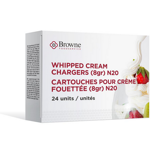 Browne Foodservice Whipped Cream Chargers (8gr), 24 Pieces