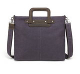 Davan Waxed Canvas Small Laptop Bag w/ Leather Handle